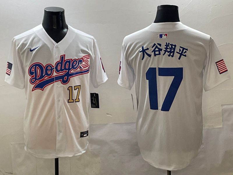 Men Los Angeles Dodgers #17 Ohtani White Second generation Joint Name Nike 2025 MLB Jersey style 14->los angeles dodgers->MLB Jersey